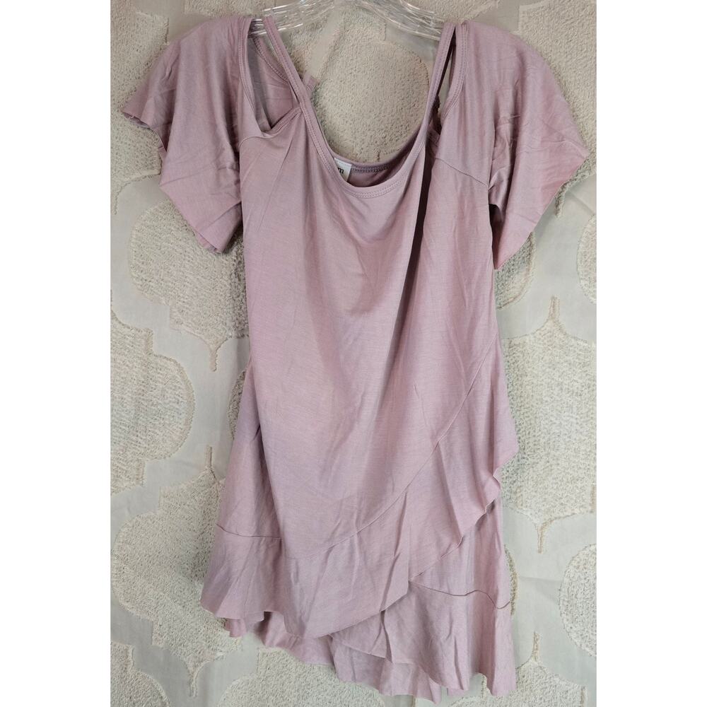 #254 Brand New With Tags MTS Mittoshop Pink Tank with Cut Out Shoulders Size L